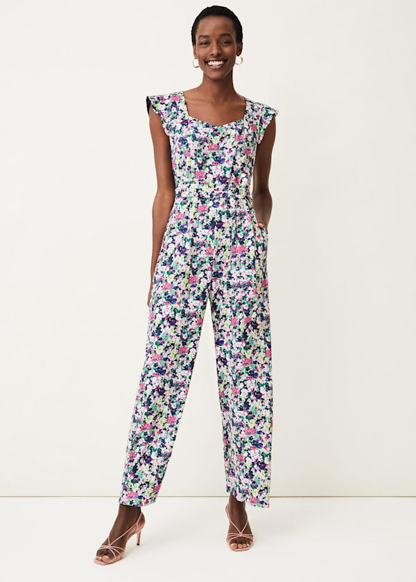 Arya Floral Frill Jumpsuit