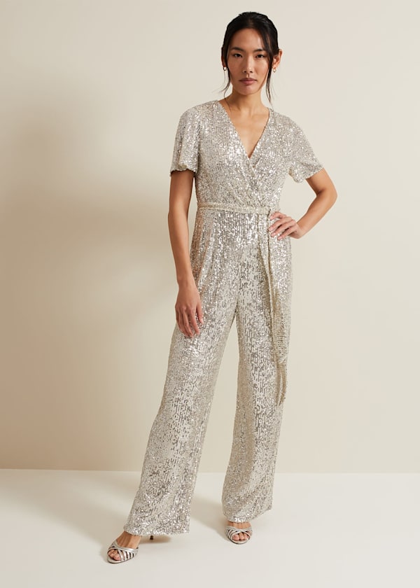 Alessandra Sequin Embellished Jumpsuit