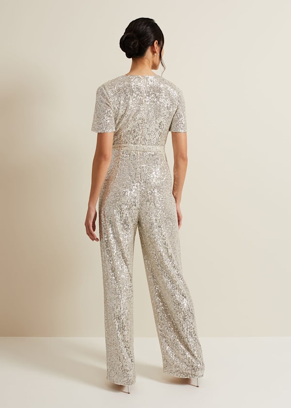 Alessandra Sequin Embellished Jumpsuit