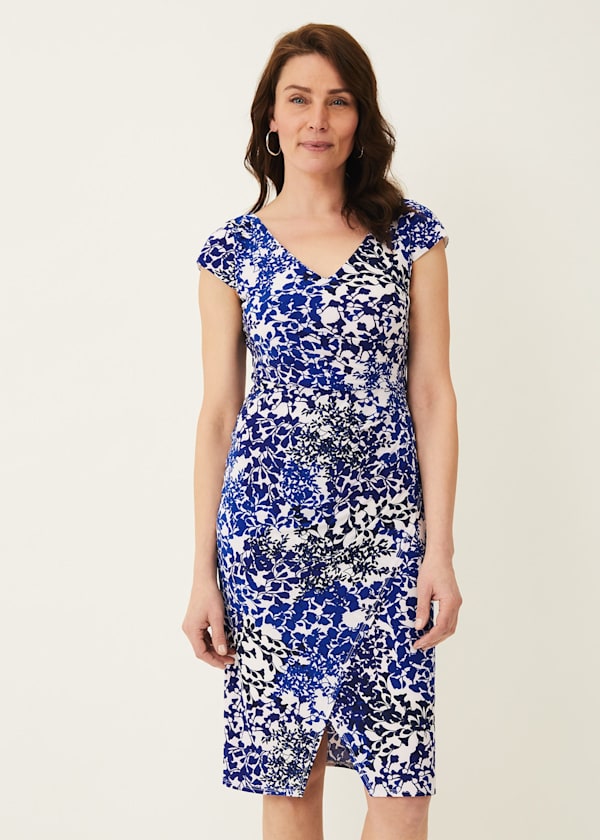 Arielle Contrast Print Jersey Dress