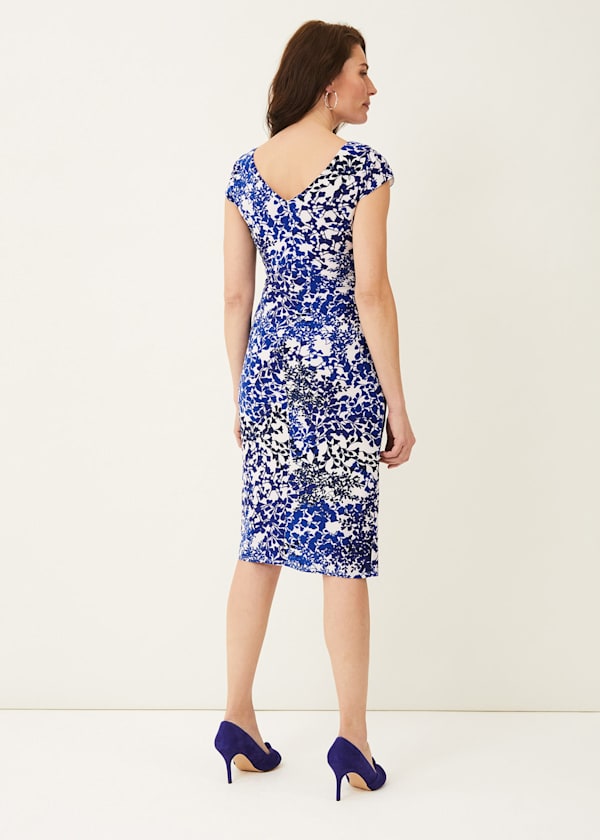 Arielle Contrast Print Jersey Dress