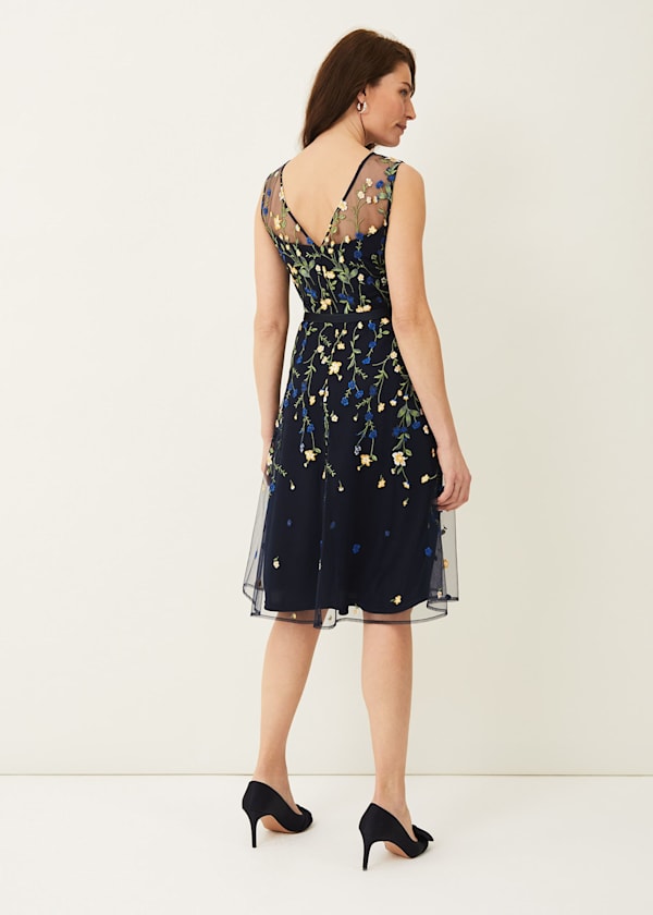 Esmeralda Embroidered Fit & Flare Dress