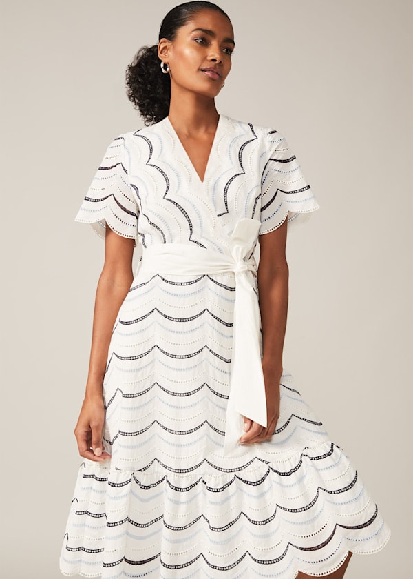 Amelina Cotton Broderie Anglaise Dress