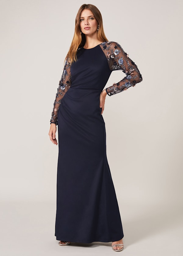 Jody Sequin Sleeve Maxi Dress