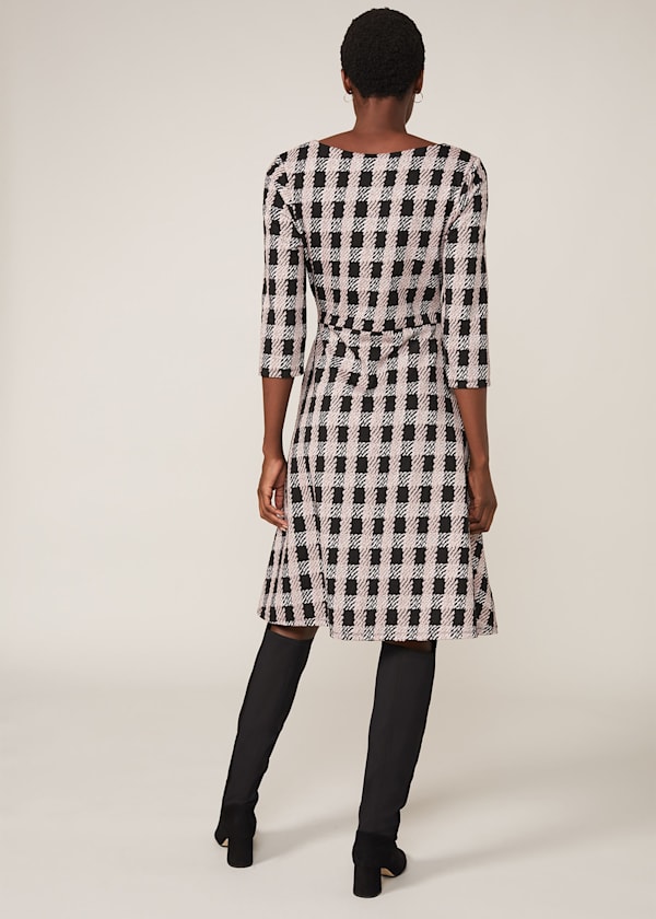 Ava Check Tie Waist Dress