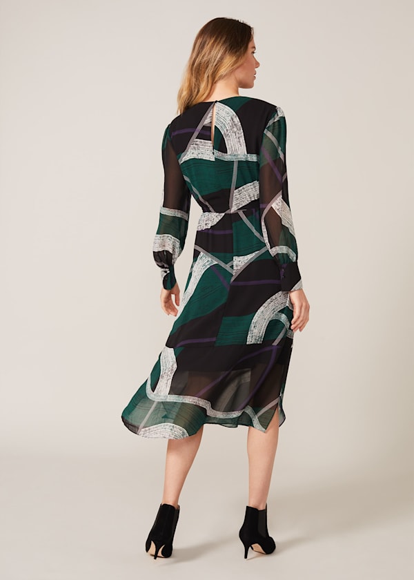 Saoirse Swirls Chiffon Dress