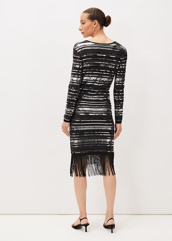 Sibylle Chevron Sequin Dress