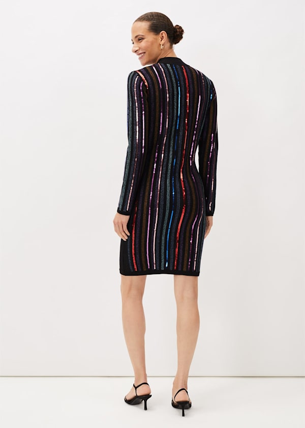 Rhonwen Sequin Stripe Dress