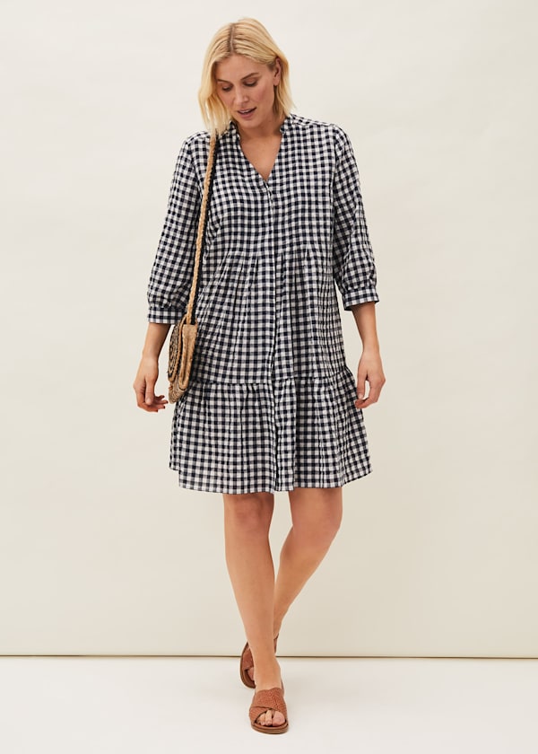 Oona Gingham Swing Dress