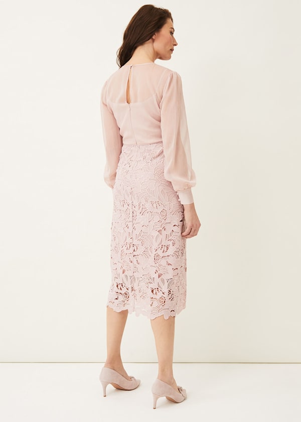 Aldora Chiffon Lace Dress