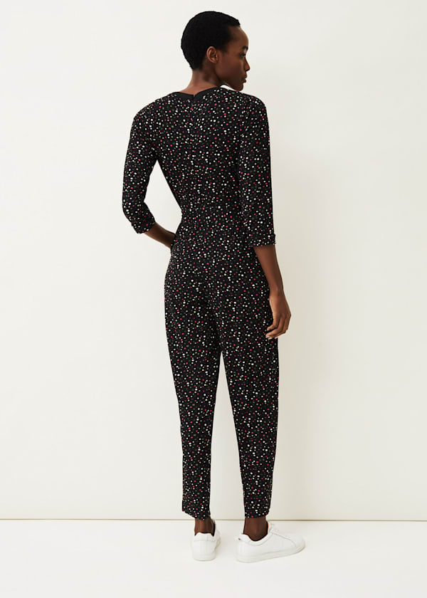 Anglia Ditsy Print Jersey Jumpsuit