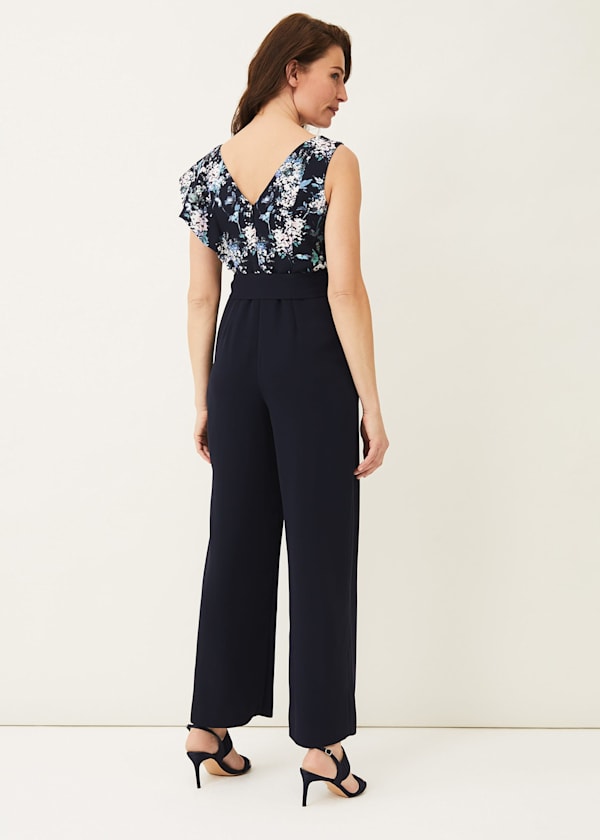 Casey Floral Bodice Tapered Jumpsuit