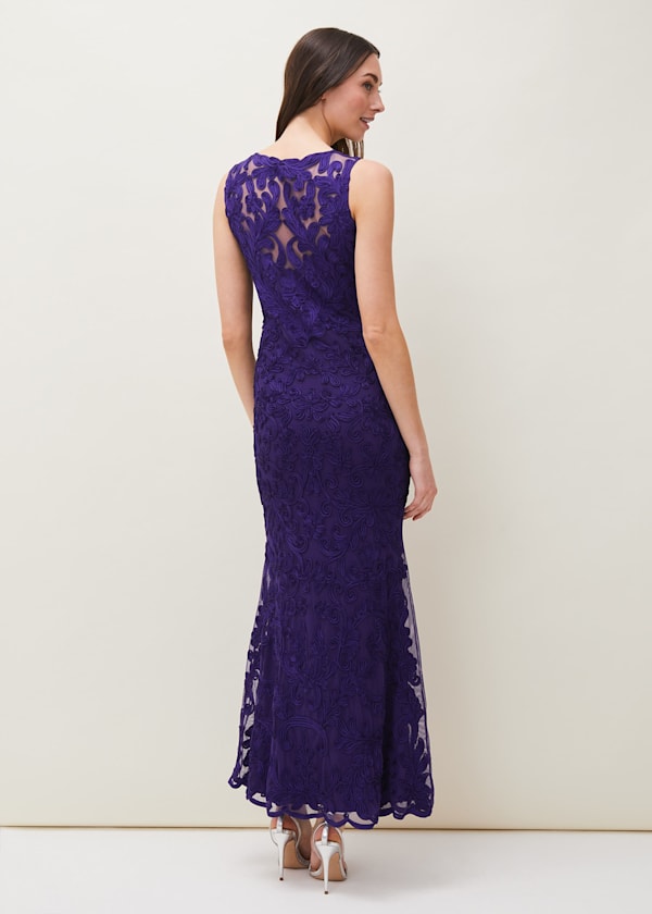 Osanne Tapework Lace Maxi Dress