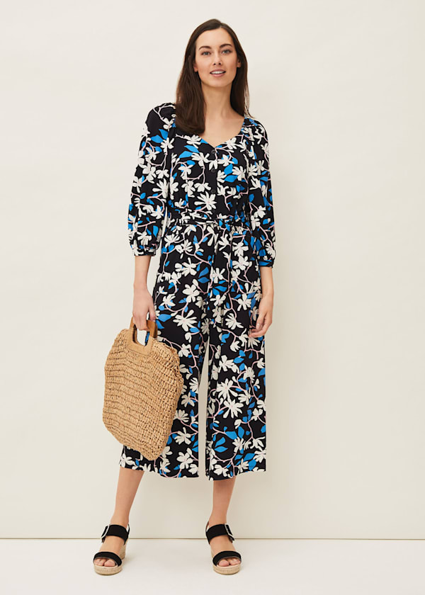 Magnolia Floral Jersey Jumpsuit