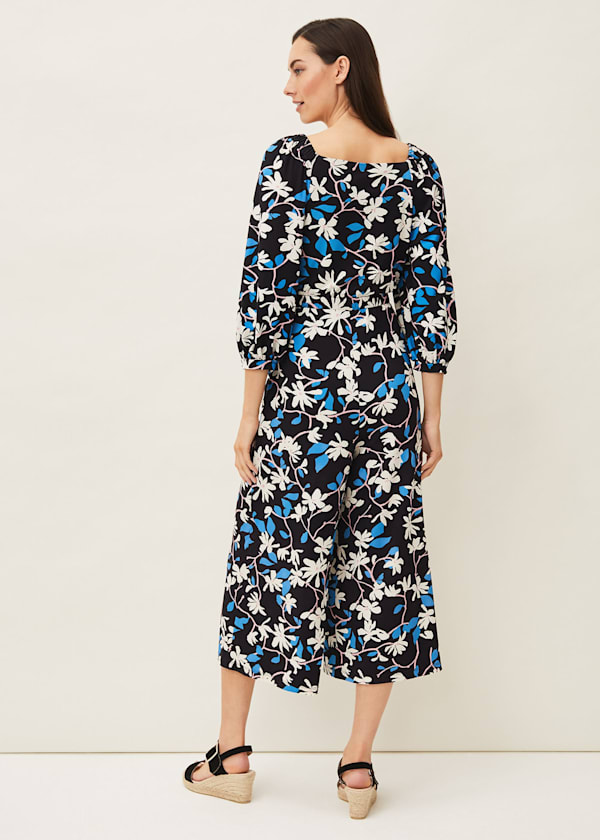 Magnolia Floral Jersey Jumpsuit