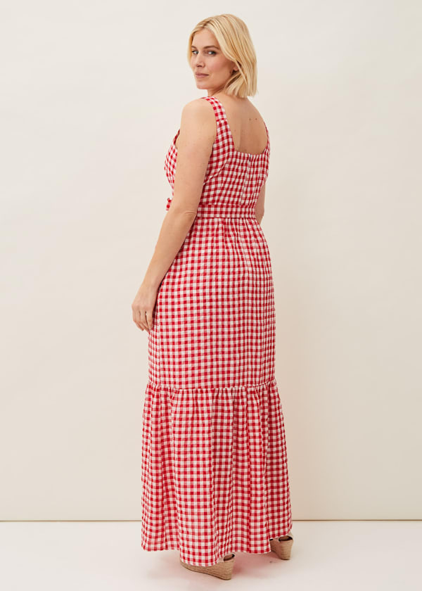 Geri Gingham Maxi Dress