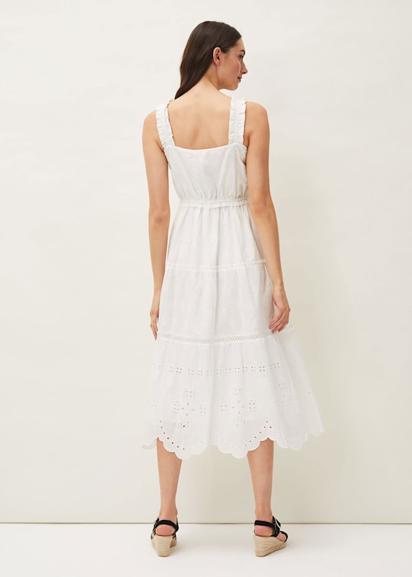 Ellie Broderie Midi Dress