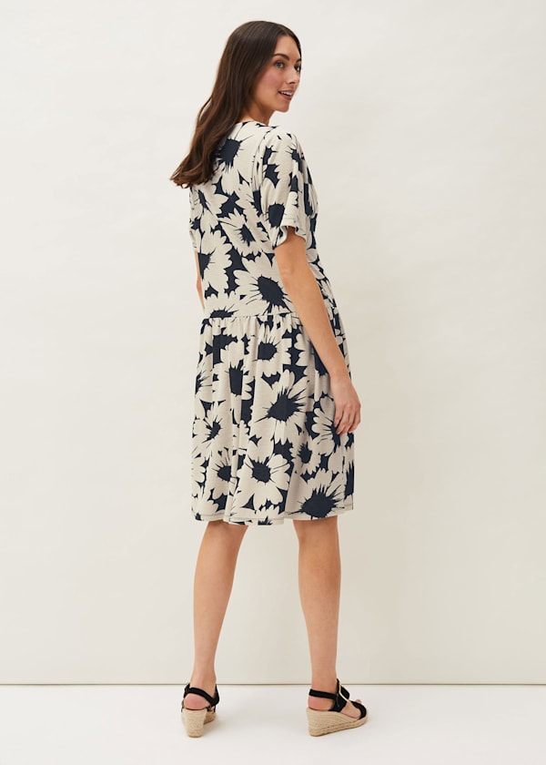 Daisy Print Swing Dress