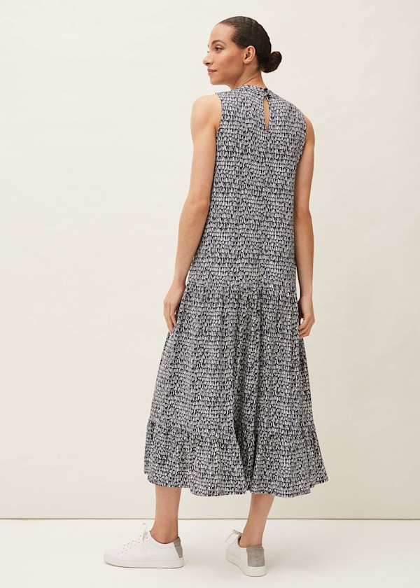 Adelia Abstract Print Midaxi Dress