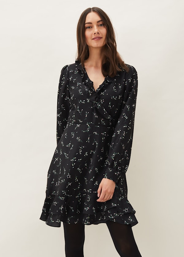 Jamila Ditsy Print Wrap Dress