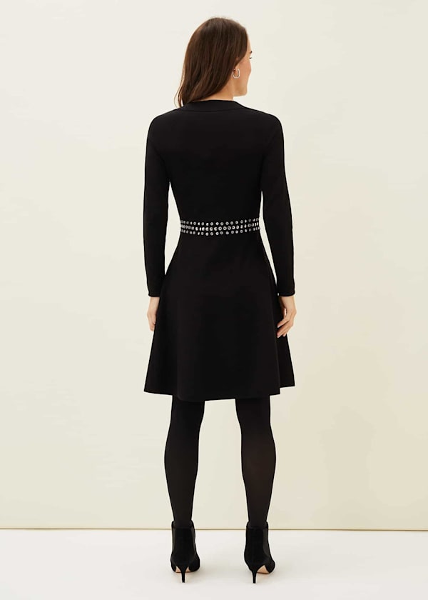 Claren Studded Knitted Dress