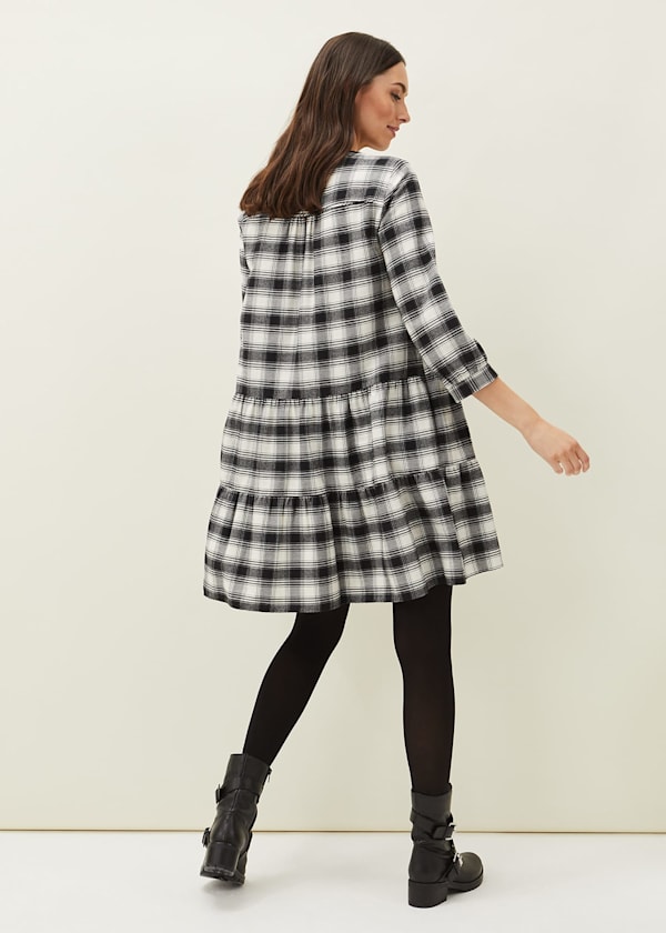 Meriah Check Swing Dress