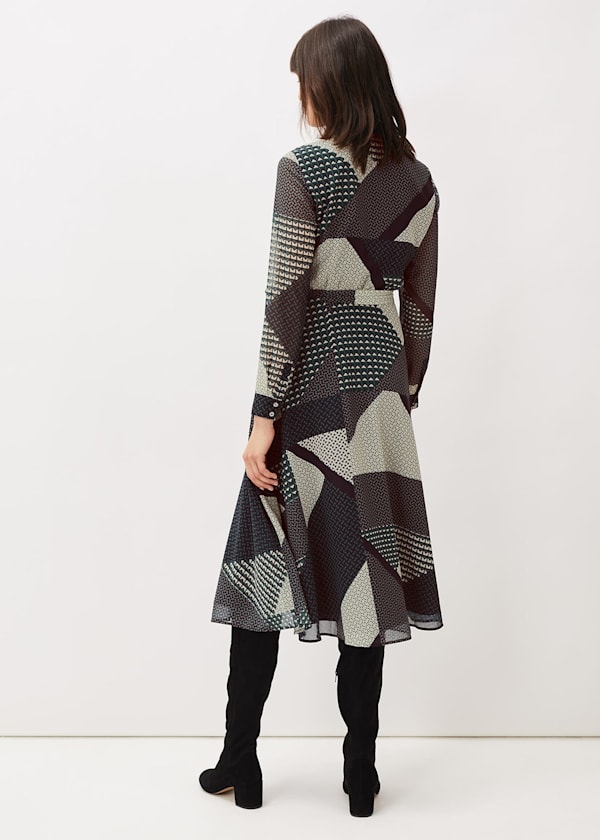 Alaina Print Shirt Dress