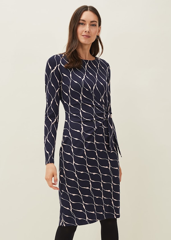 Ally Abstract Print Dress