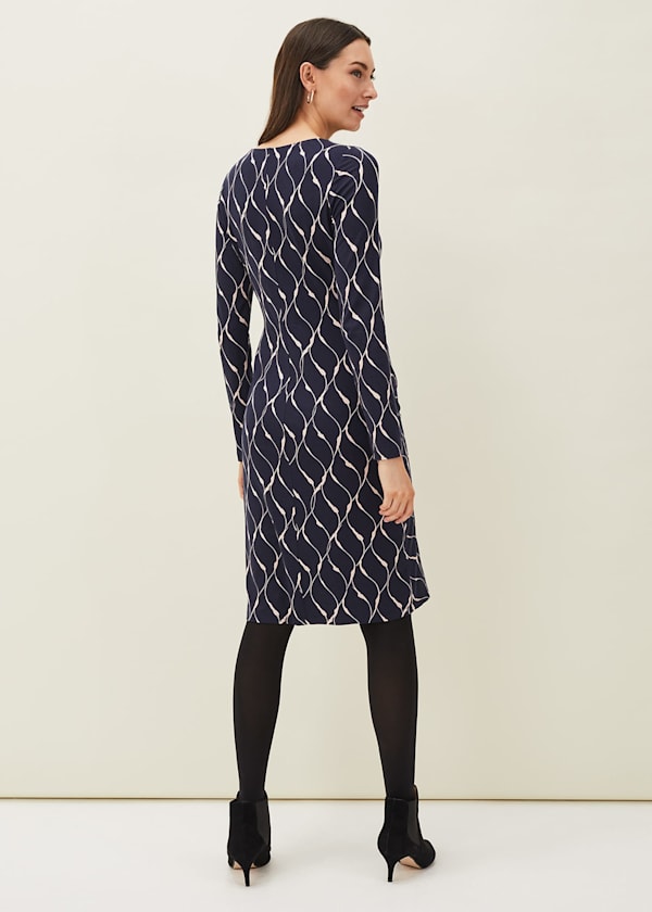 Ally Abstract Print Dress