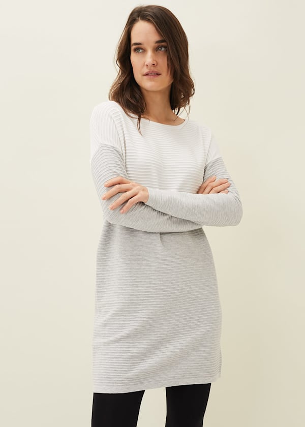 Maria Ribbed Colourblock Jumper Dress