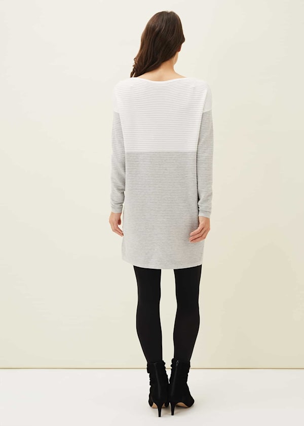 Maria Ribbed Colourblock Jumper Dress
