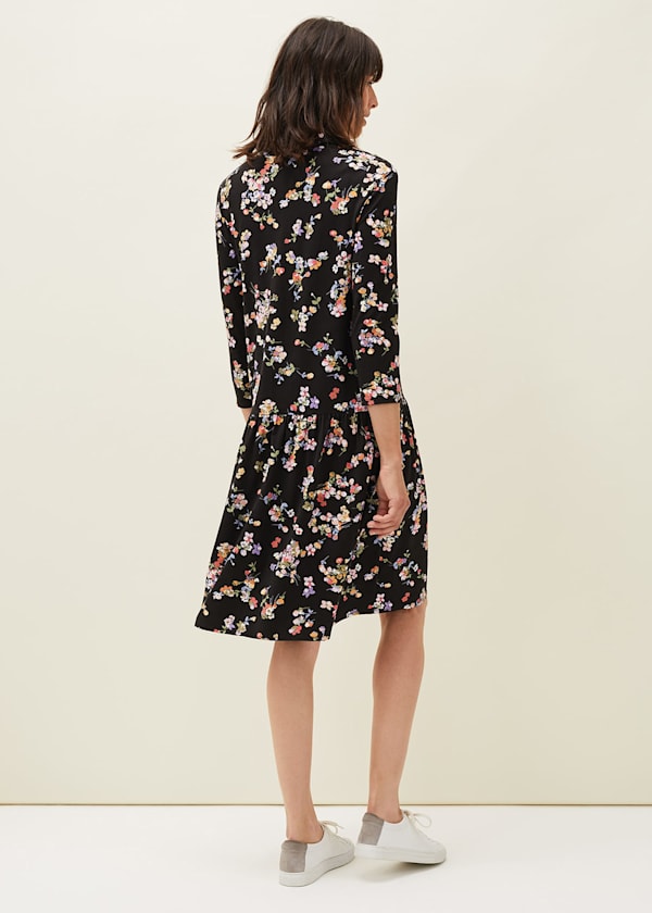 Mina Floral Print Shirt Dress