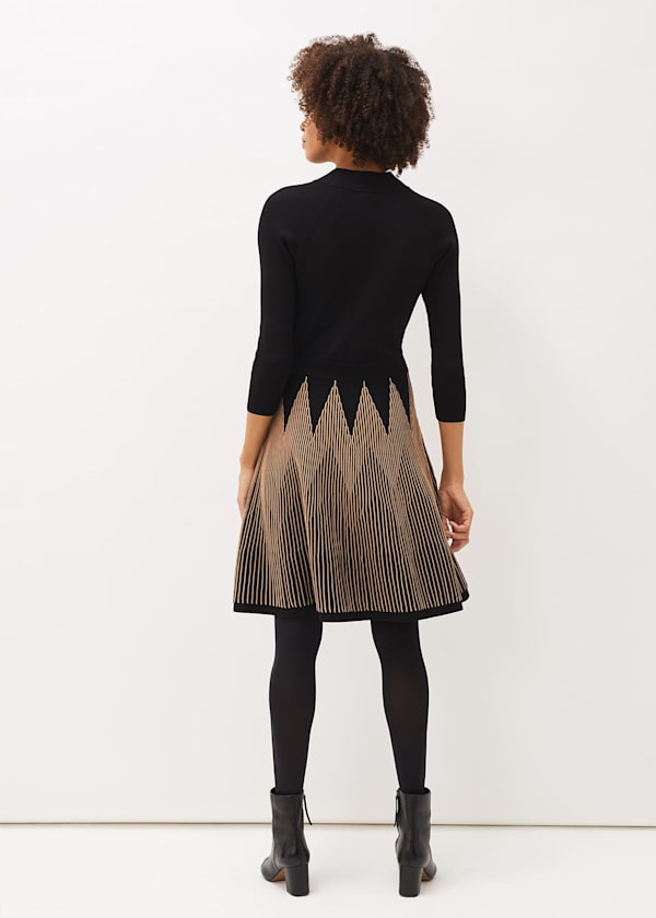 Adele Knitted Fit And Flare Dress