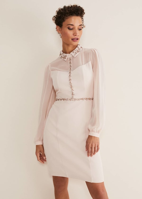 Avah Embellished Fitted Dress