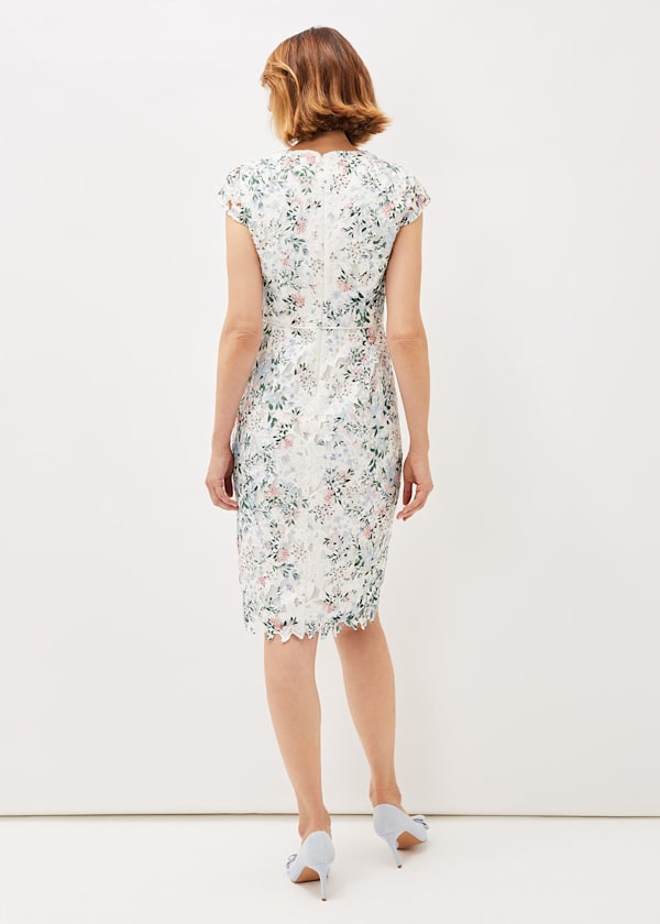 Franky Floral Lace Fitted Dress