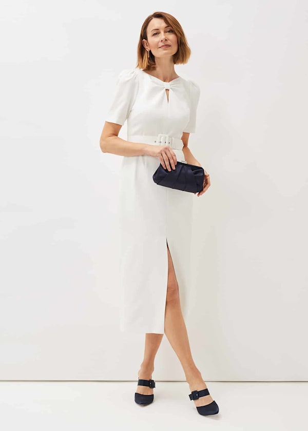 Niccola Fitted Belted Midaxi Dress