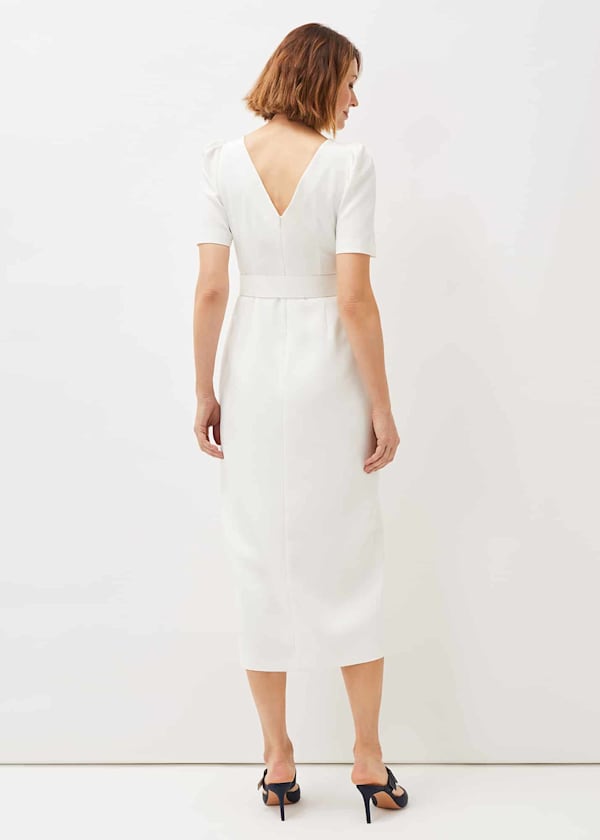 Niccola Fitted Belted Midaxi Dress