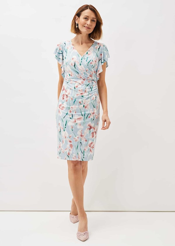 Jessie Watercolour Floral Jersey Dress