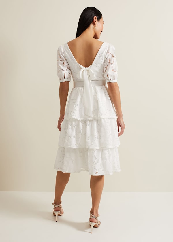 Elyse Lace Tiered Wedding Dress