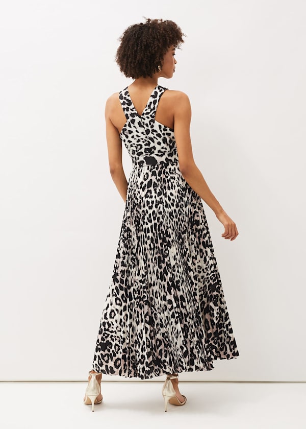 Chelsie Leopard Print Midaxi Dress