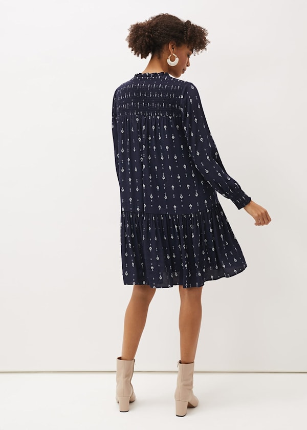 Magda Geometric Print Swing Dress