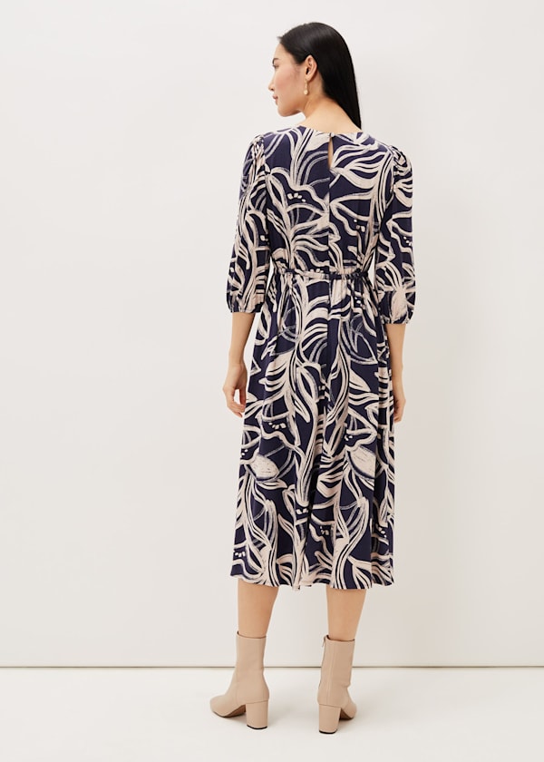 Carley Print Jersey Midi Dress