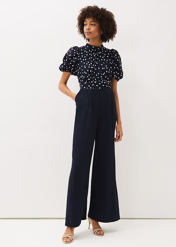 Paulina Spot Jumpsuit Outfit