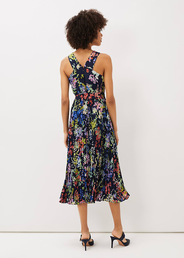 Fenella Pleated Floral Dress