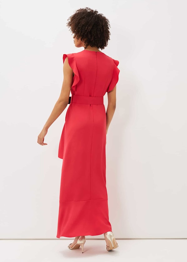 Phoebe Frill Belted Maxi Dress