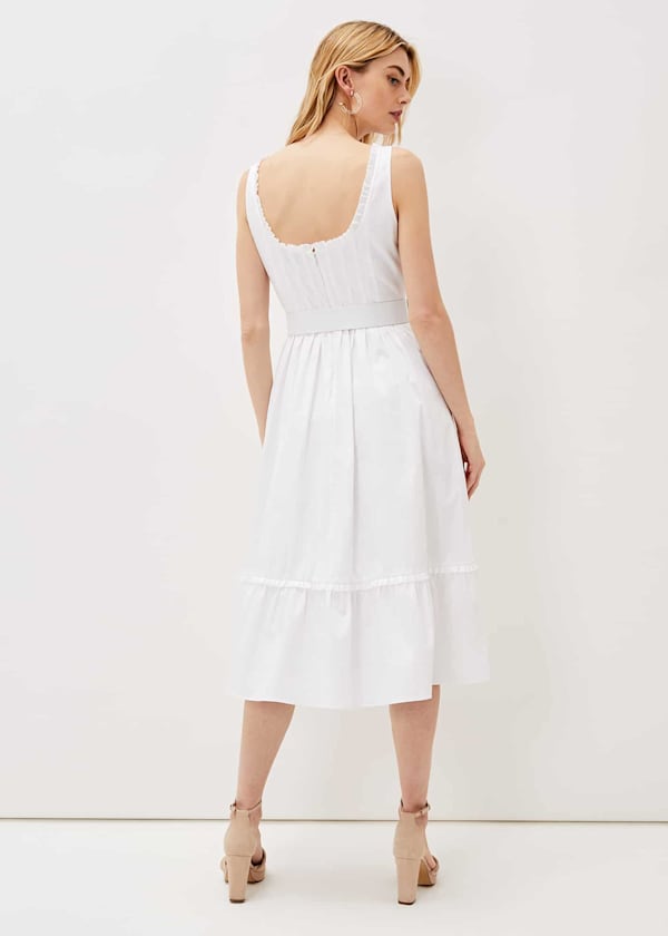 Tanya Cotton Belted Midaxi Dress