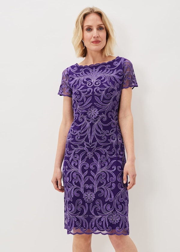 Nessa Embroidered Midi Dress