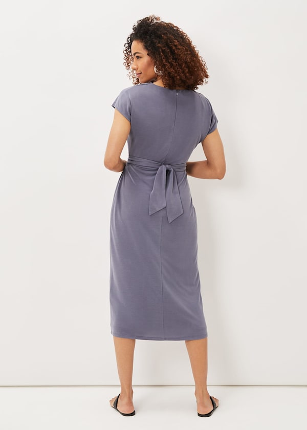 Kadence Cupro Tie Waist Dress