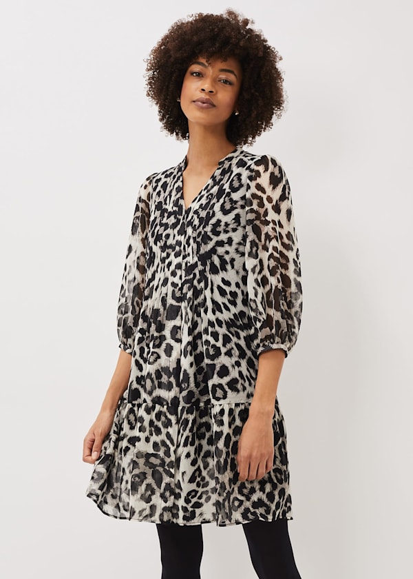 Penele Leopard Print Swing Dress