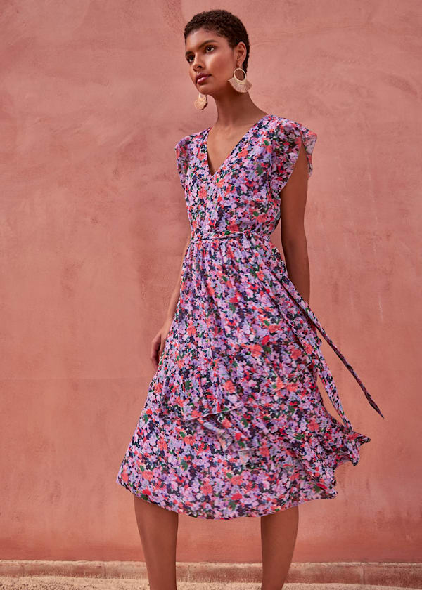 Breesha Floral Midi Dress